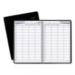 Four-Person Group Daily Appointment Book, 11 x 7 7/8, Black, 2020