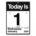 Today Is Wall Calendar, 6 5/8 x 9 1/8, White, 2020