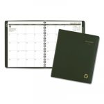 Recycled Monthly Planner, 11 x 9, Green, 2020-2021