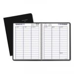 Weekly Appointment Book, 11 x 8, Black, 2020