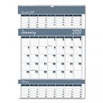 Recycled Bar Harbor Three-Months-per-Page Wall Calendar, 15 1/2 x 22, 2019-2021