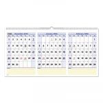 QuickNotes Three-Month Wall Calendar, Horizontal Format, 23 1/2 x 12, 2020