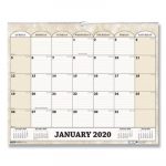 Recycled Monthly Horizontal Wall Calendar, 14 7/8 x 12, 2020