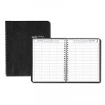 Eight-Person Group Practice Daily Appointment Book, 11 x 8 1/2, Black, 2020