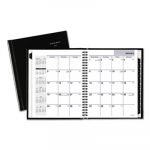 Hard-Cover Monthly Planner, 8 5/8 x 6 7/8, Black, 2020