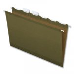 Ready-Tab Reinforced Hanging File Folders, Legal Size, 1/6-Cut Tab, Standard Green, 25/Box