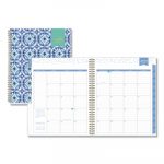 Day Designer Tile Weekly/Monthly Planner, 11 x 8 1/2, Blue/White Cover, 2020