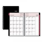 Classic Red Weekly/Monthly Planner, Open Scheduling, 8 x 5, Black Cover, 2020