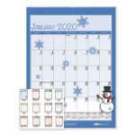 100% Recycled Seasonal Wall Calendar, 12 x 16 1/2, 2020