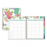 Day Designer Academic Year CYO Weekly/Monthly Planner, 11 x 8 1/2, White/Floral, 2019-2020