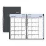 Passages Weekly/Monthly Wirebound Planner, 8 x 5, Charcoal, 2020