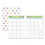 Teacher Dots Academic Year Monthly Planner, 11 x 8 1/2, Assorted, 2019-2020