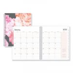 Joselyn Monthly Wirebound Planner, 10 x 8, Light Pink/Peach/Black, 2020
