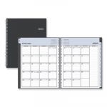 Passages Weekly/Monthly Wirebound Planner, 11 x 8 1/2, Charcoal, 2020