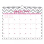 Dabney Lee Ollie Wirebound Wall Calendar, Gray/Pink, 11 x 8 3/4, 2020