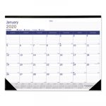 DuraGlobe Monthly Desk Pad Calendar, 22 x 17, 2020