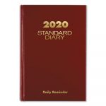 Standard Diary Recycled Daily Reminder, Red, 8 1/4 x 5 3/4, 2020