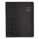 Contemporary Weekly/Monthly Planner, Column, 11 x 8 1/2, Graphite Cover, 2020
