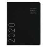 Contemporary Monthly Planner, 8 3/4 x 6 7/8, Black Cover, 2020