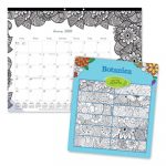 DoodlePlan Desk Pad Calendar w/Coloring Pages, 22 x 17, 2020