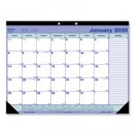 Desk Pad Calendar, 21 1/4 x 16, Blue/White/Green, 2020