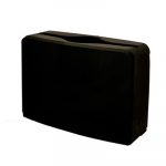 Countertop Folded Towel Dispenser, 10.63" x 7.28" x 4.53", Black