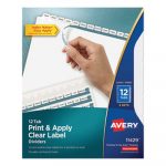 Print and Apply Index Maker Clear Label Dividers, 12 White Tabs, Letter, 5 Sets