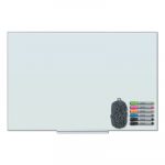 Floating Glass Dry Erase Board, 48 x 36, White