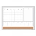4N1 Magnetic Dry Erase Combo Board, 24 x 18, White/Natural