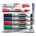 Intensity Tank-Style Advanced Dry Erase Marker, Broad Bullet Tip, Assorted, 4/Pack