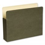 Recycled File Pocket, 3.5" Expansion, Letter Size, Green