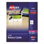 Large Rotary Cards, Laser/Inkjet, 3 x 5, 3 Cards/Sheet, 150 Cards/Box