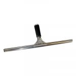 Stainless Steel Window Squeegee, 18" Wide Blade, 3" Rubber Grip Handle