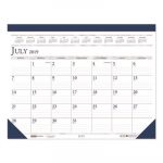 Recycled Two-Color Academic 14-Month Desk Pad Calendar, 22 x 17, 2019-2020