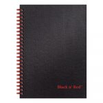 Twinwire Hardcover Notebook, Wide/Legal Rule, Black Cover, 8.25 x 5.88, 70 Pages