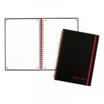 Twin Wire Poly Cover Notebook, Wide/Legal Rule, Black Cover, 8.25 x 5.68, 70 Pages