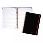 Twin Wire Poly Cover Notebook, Wide/Legal Rule, Black Cover, 11.75 x 8.25, 70 Pages
