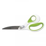 Carbo Titanium Bonded Scissors, 9" Long, Bent Handle, White/Green